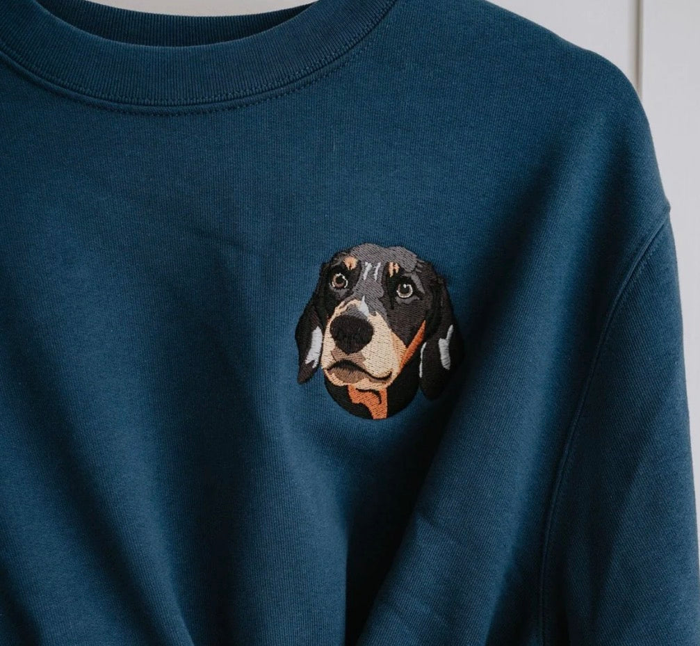 Embroidered Pet Portrait Sweatshirt