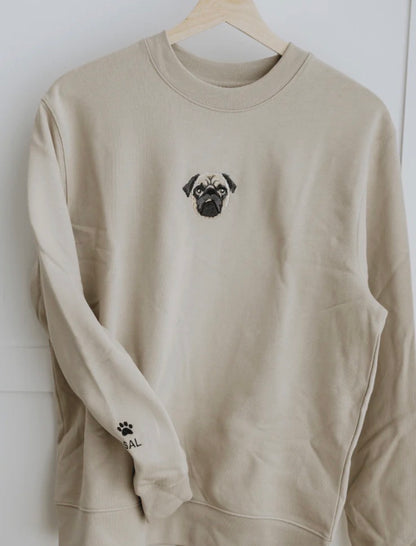 Embroidered Pet Portrait Sweatshirt