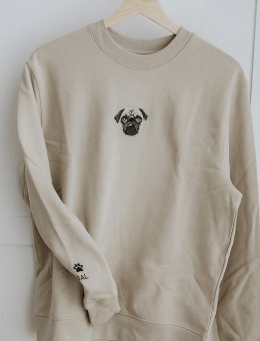 Embroidered Pet Portrait Sweatshirt